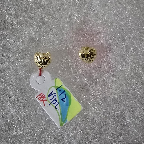 Stamp 750 Earring 18k Solid Gold. - Picture 6 of 7